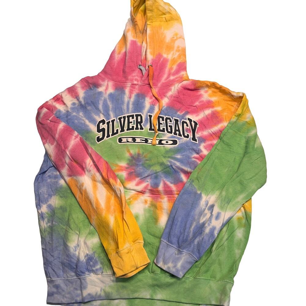 Silver Legacy Reno Tie Dye Pullover Hoodie Size Large Destination Travel
